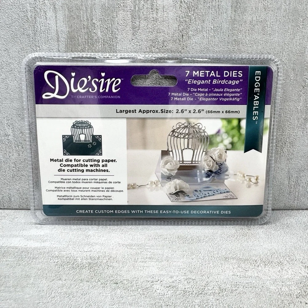 Crafter's Companion Die'sire Edge'ables Elegant Birdcage 7 Metal Cutting Dies